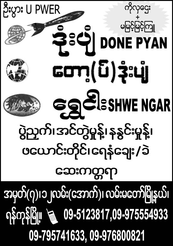 Done Pyan and Shwe Ngar